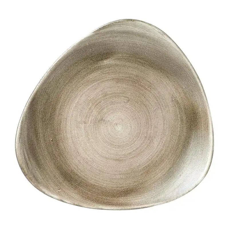 Churchill Stonecast Patina Antique Taupe Lotus bord 25.4 cm pak van 12 Speciale Aanbieding