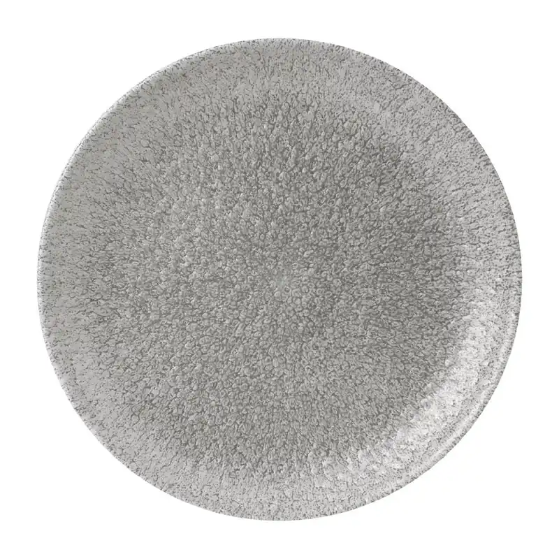 Churchill Raku Jasper Grey Evolve coupe bord 22 cm pak van 12 Nieuw