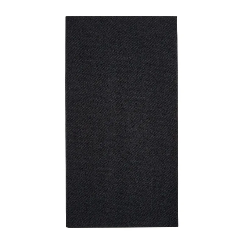 Fiesta recyclebaar premium tablin dinerservet zwart 40x40cm airlaid 1/8 vouw (pack van 500) Alleen Vandaag