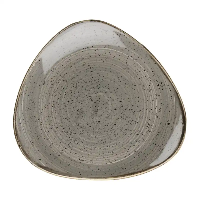 Gecertificeerd Churchill Stonecast Grey Cappuccino Lotus bord pak van 12
