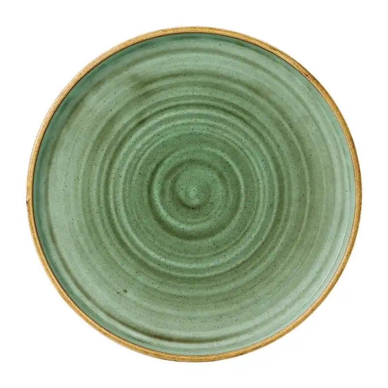 Churchill Stonecast Samphire Green bord met opstaande rand 25.9 cm pak van 6 Must-Have