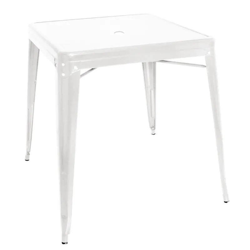 Bolero bistro vierkante stalen tafel wit 668 mm (enkel) Aanbieding