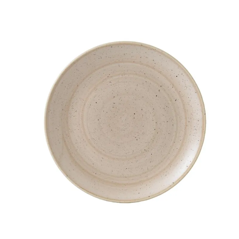 Churchill Stonecast Nutmeg Cream Evolve coupe bord 26 cm pak van 12 Goedkoop