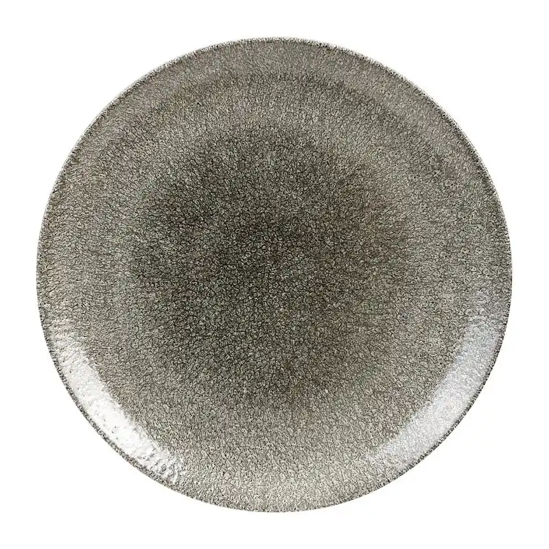 Rechtstreeks Van De Fabrikant Churchill Raku Quartz Black Evolve coupe bord 28.6 cm pak van 12