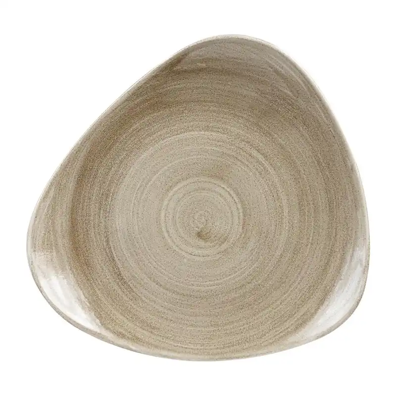 Aanbieding Churchill Stonecast Patina Antique Taupe Lotus bord 30.5 cm pak van 6