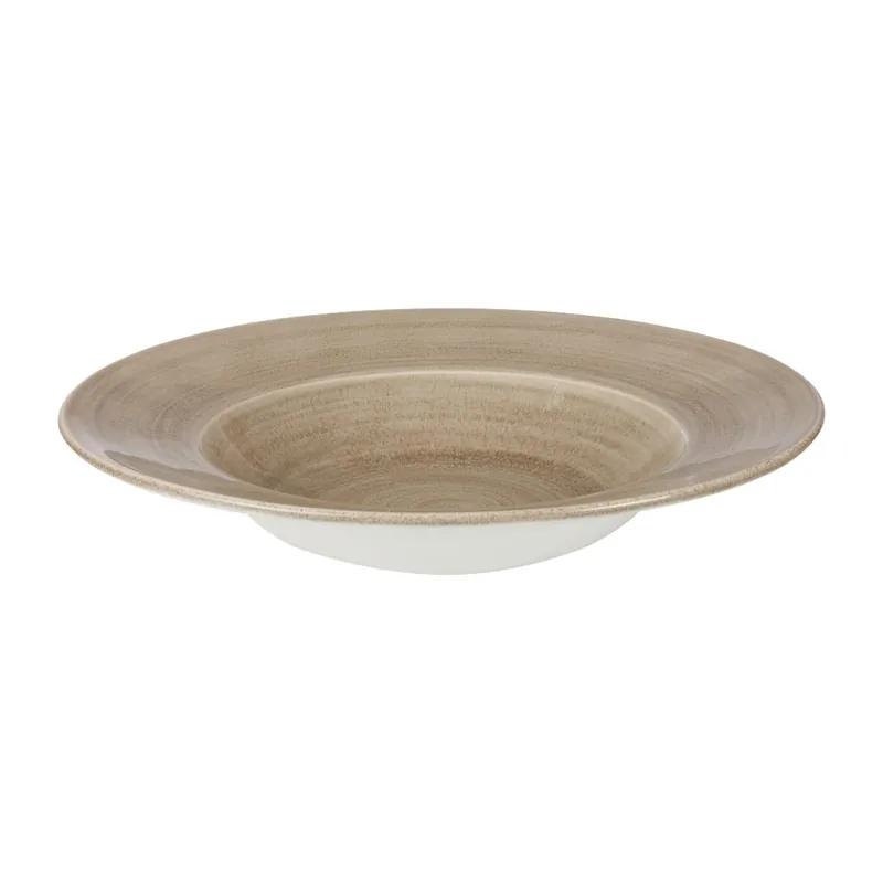 Churchill Stonecast Patina Antique Taupe kom met brede rand Large 27.9 cm pak van 12 Direct Verzonden