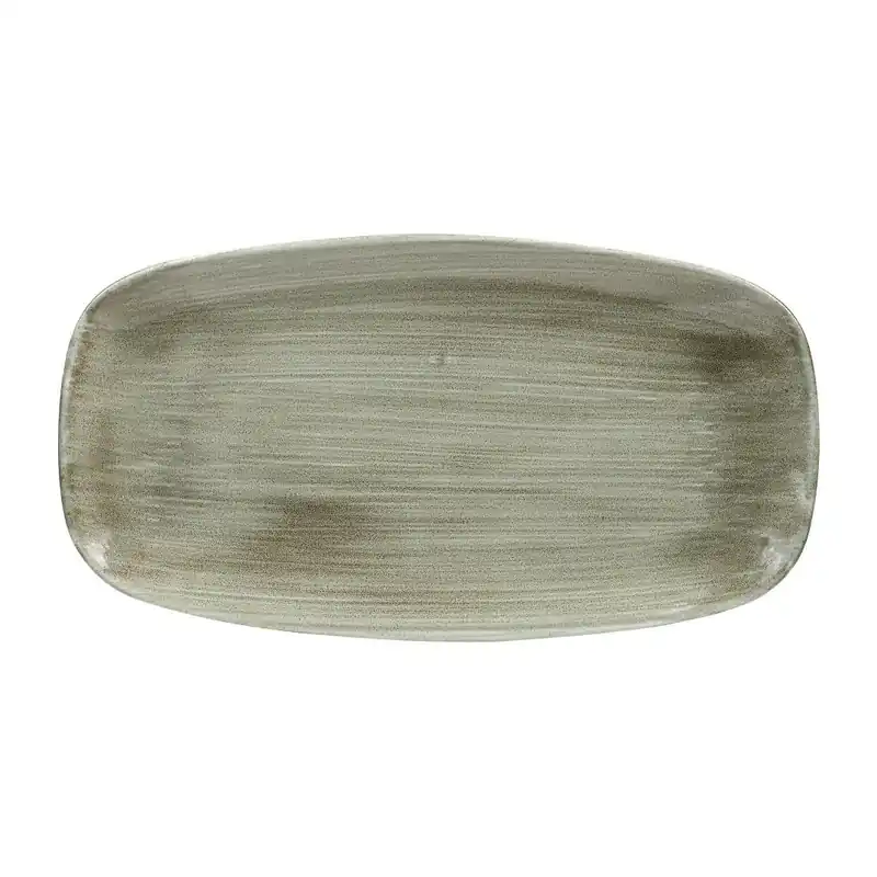 Koop Online Churchill Stonecast Patina Burnished Green chefs ovaal bord 35.2 x 18.7 cm pak van 6