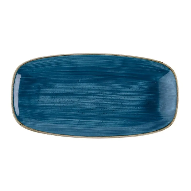 Alleen Vandaag Churchill Stonecast Java Blue chefs ovaal bord 29.8 x 15.2 cm pak van 12