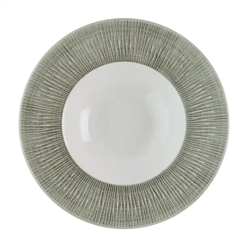 Churchill Bamboo Ceramic Spinwash Alpine bord 27.6 cm pak van 19 Nieuw