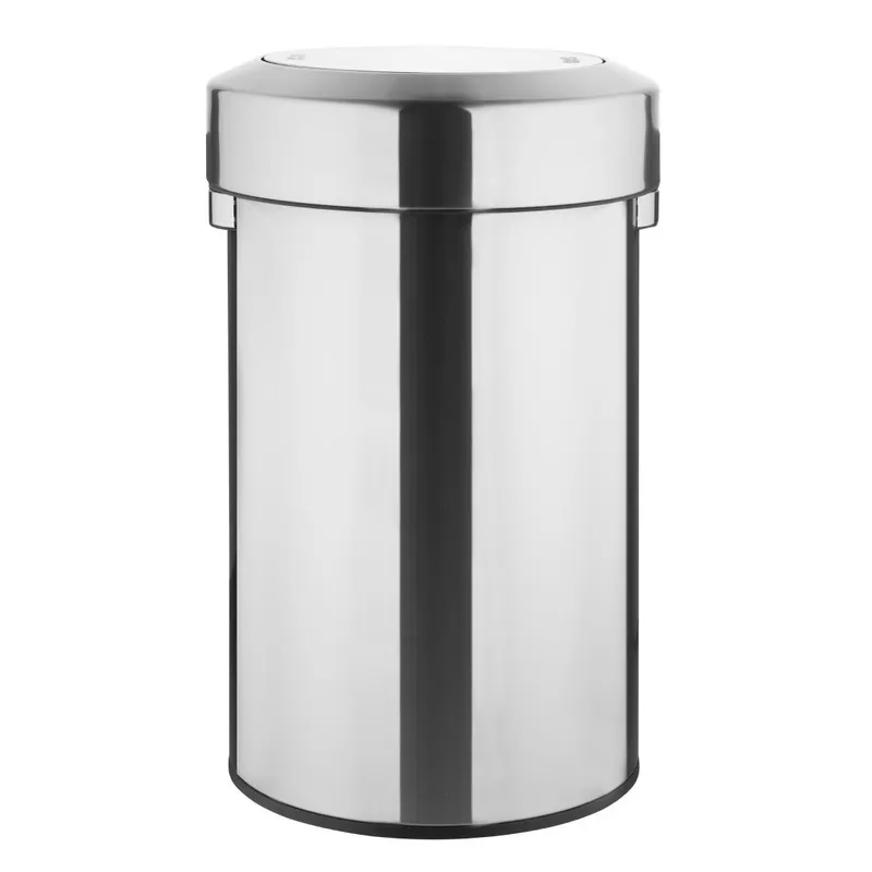 Uitverkoop Bolero geborsteld stalen prullenbak met swingdeksel 70ltr