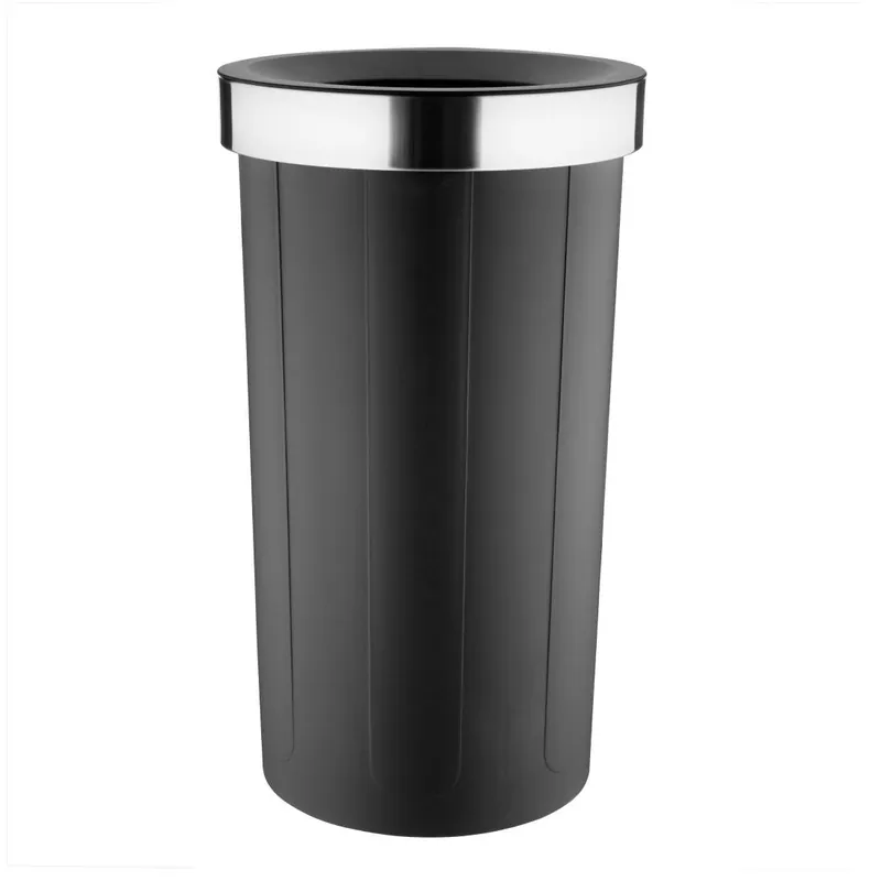 Bolero ronde zwarte bak met open deksel 60ltr Populair