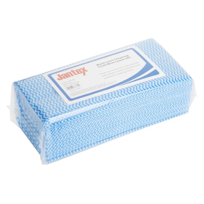 Jantex schoonmaakdoek voor de badkamer blauw (pack van 50) Betrouwbaar