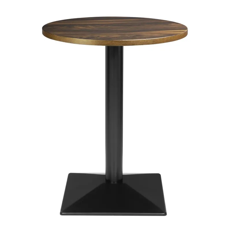 Bolero complete tafel rond donker hout effect 600mm Laatste Versie