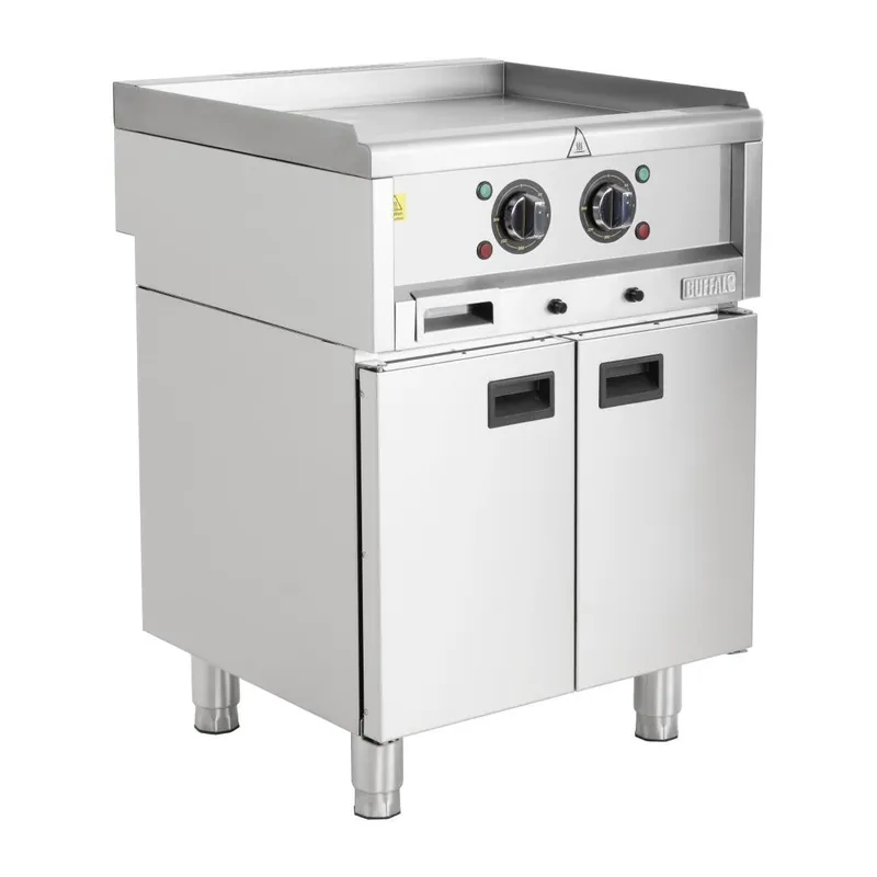 Buffalo 600 serie vrijstaande elektrische bakplaat 600mm Direct Beschikbaar