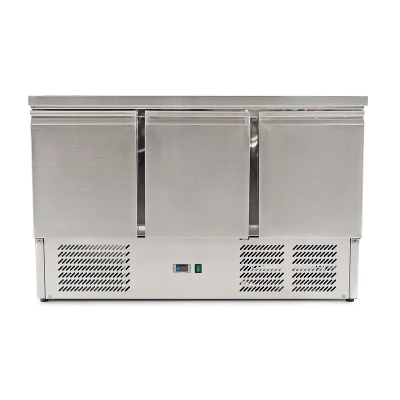 Seizoensaanbieding Koelwerkbank - 3-deurs RVS - 137x70x(h)85 cm