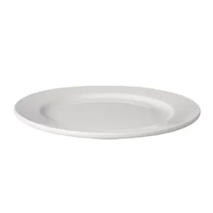 Merkproduct Bord brede rand Budgetline 24.5 cm Wit Porselein