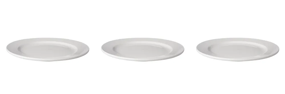 Merkproduct Bord brede rand Budgetline 24.5 cm Wit Porselein