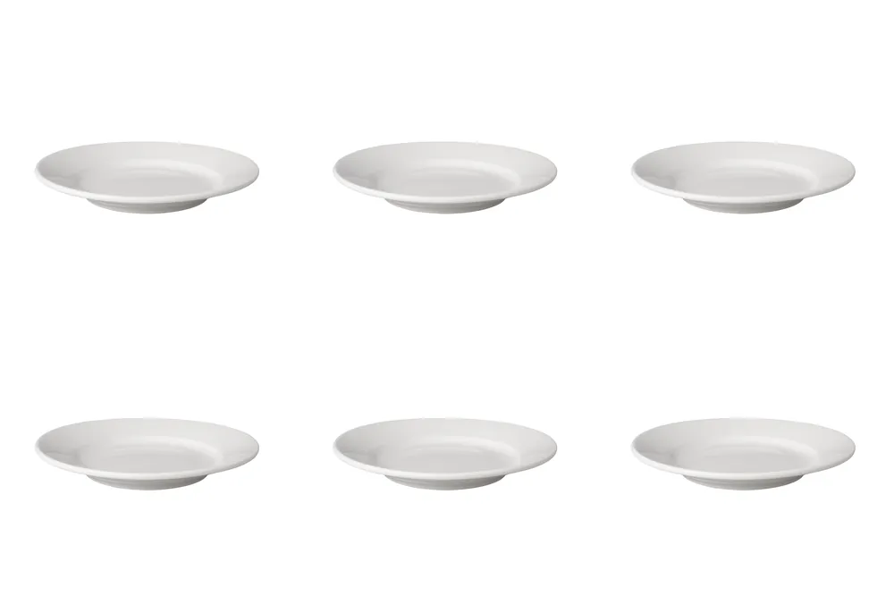 Actieprijs Bord brede rand Budgetline 18 cm Wit Porselein