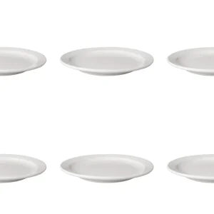 Bord smalle rand Budgetline 21 cm Wit Porselein Laatste Kans