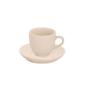 Kop en schotel Robusta 14 cl - 12.5 cm Offwhite Porselein Koop Online