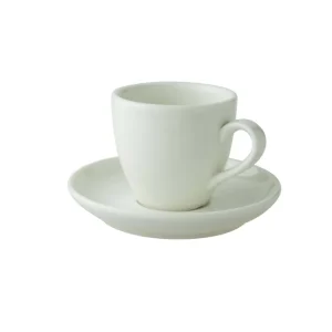 Espressokop en schotel Robusta 8 cl 6.5 cm Offwhite Porselein Laatste Kans
