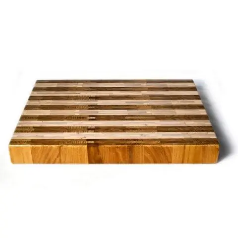 Snijplank tweekleurig hout 40x30x5 Favoriet