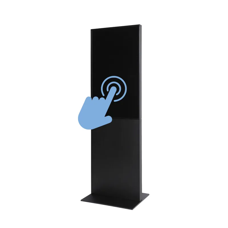 Digitale Smart Line Totem Met 43" Samsung Scherm en Touchscreen Zwart Gereduceerde Prijs