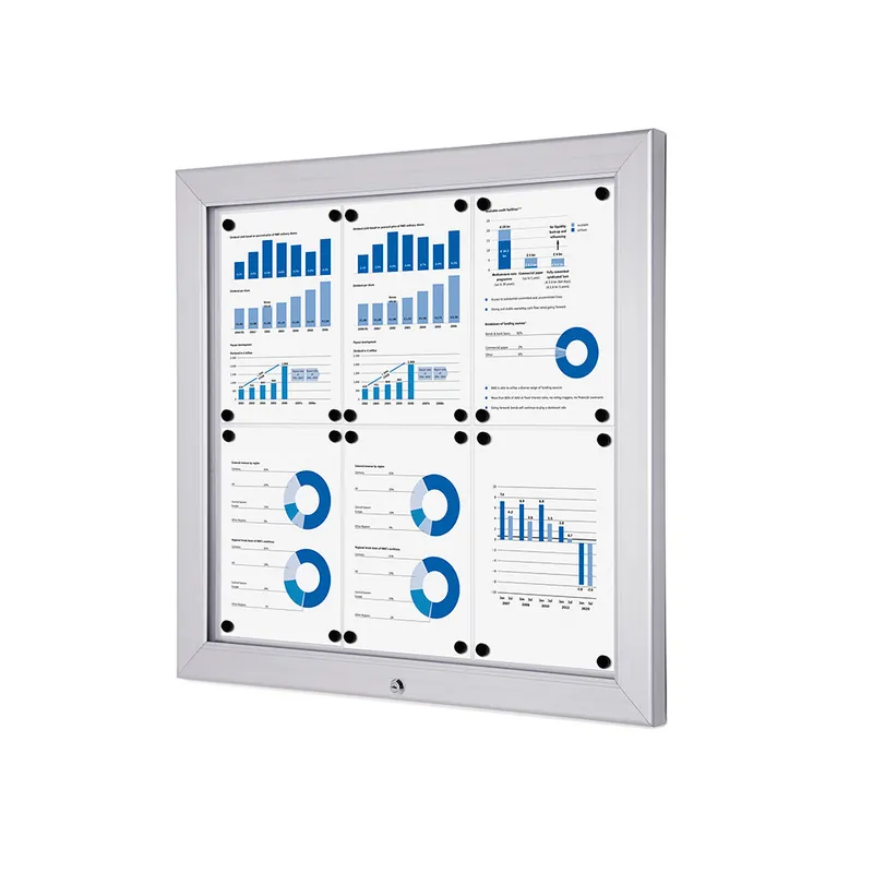 Vergrendelbaar Notitiebord Outdoor Alpha SCA 6 x A4 Nieuw