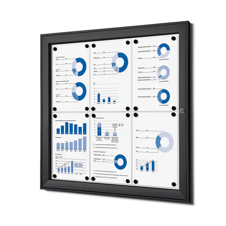 Koop Vandaag Vergrendelbaar Notitiebord Indoor Zwart 6x A4