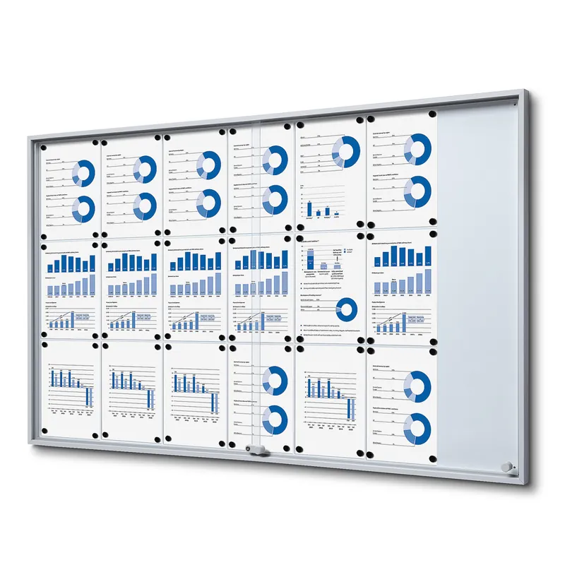 Vergrendelbaar Notitiebord Met Schuifdeuren Slim 21x A4 Populair