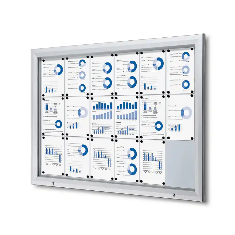 Vergrendelbaar Notitiebord Outdoor Met Gasveer 18x A4 Exclusieve Aanbieding