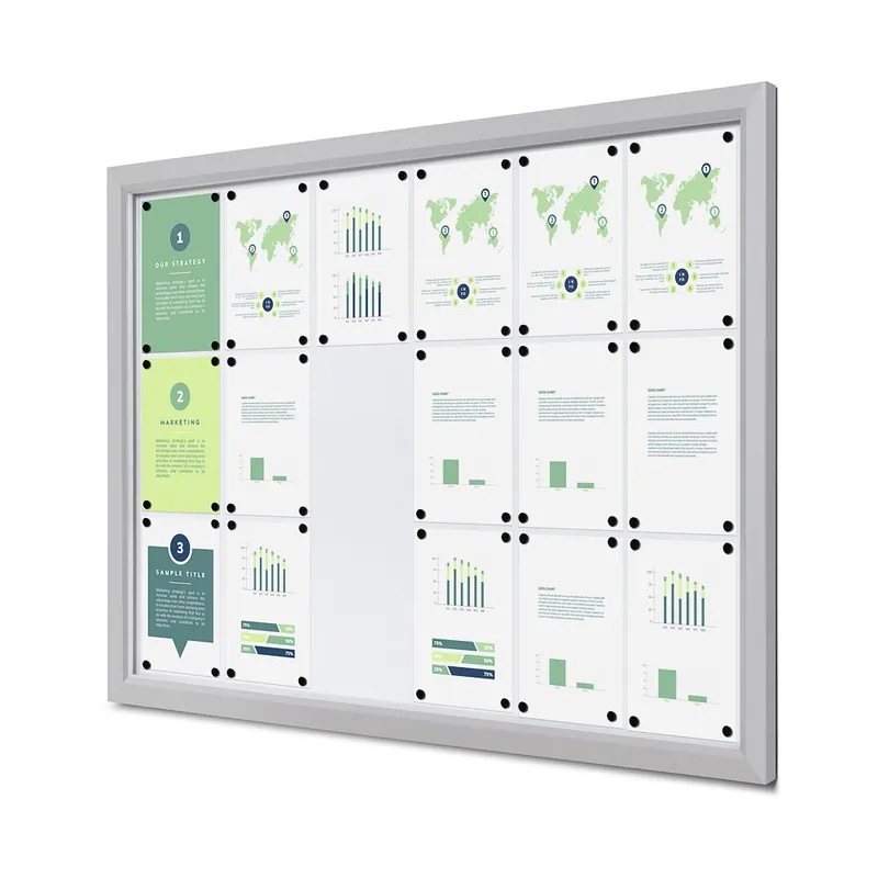 Beperkt Aanbod Outdoor Vergrendelbaar Notitiebord Slim 18 x A4