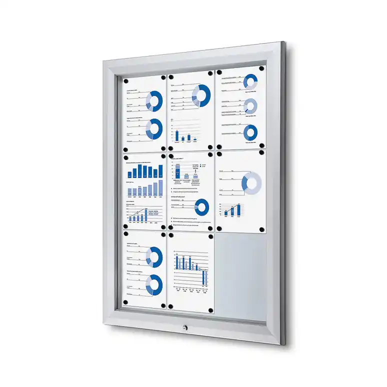 Express Levering Vergrendelbaar Notitiebord Outdoor 9x A4