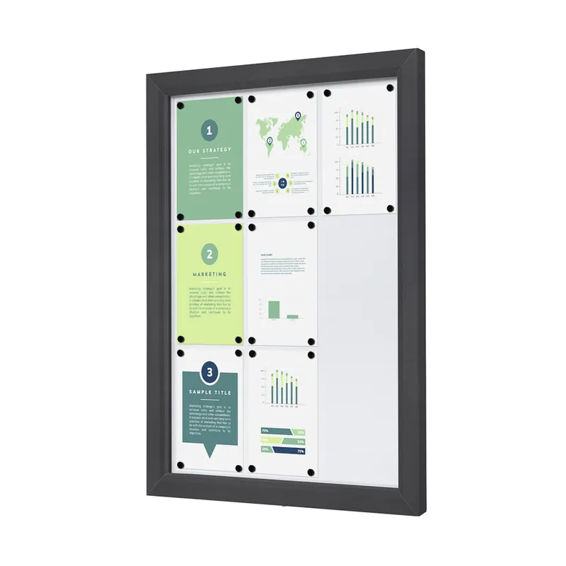 Bestel Nu Outdoor Vergrendelbaar Notitiebord Slim 9 x A4 Anthracite