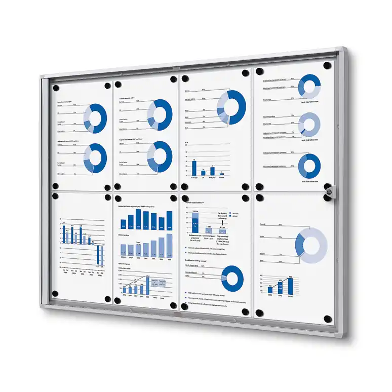 Merkproduct Vergrendelbaar Notitiebord Indoor Economy 8x A4