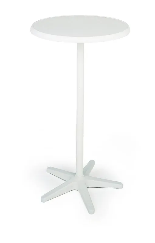 Superprijs Duo In hoogte verstelbare tuintafel/statafel rond ø70cm Wit