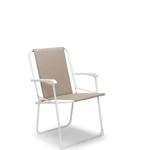 Chiemsee Klapstoel camping Wit - Beige Superprijs
