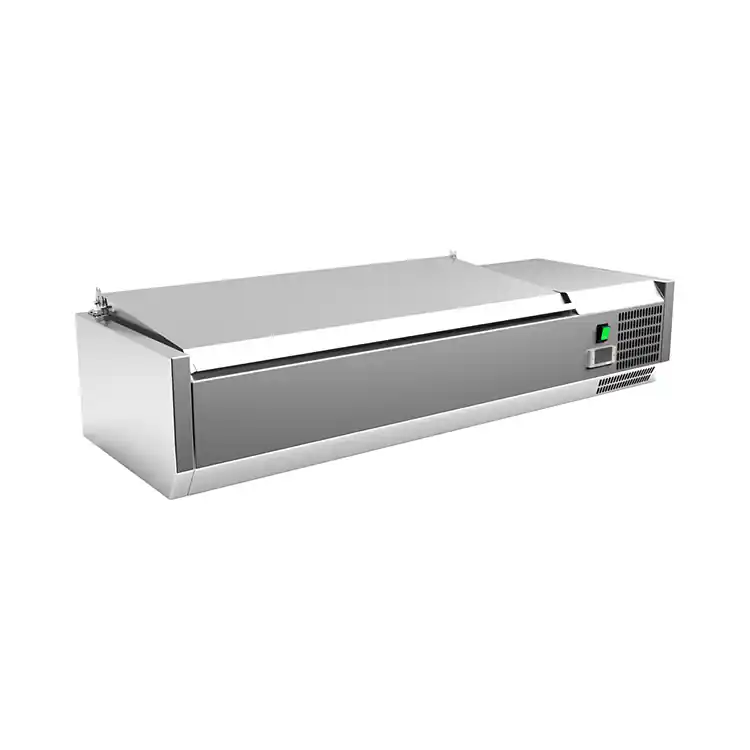 Laatste Versie Gastro-Inox RVS opzetkoeling 3x GN 1/3 + 1x GN 1/2 met deksel