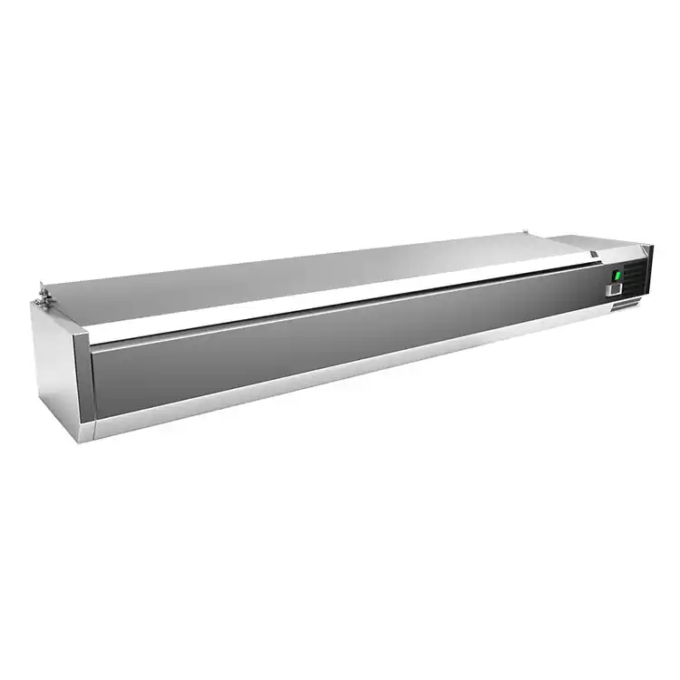 Koopje Gastro-Inox RVS opzetkoeling 10x GN 1/4 met deksel