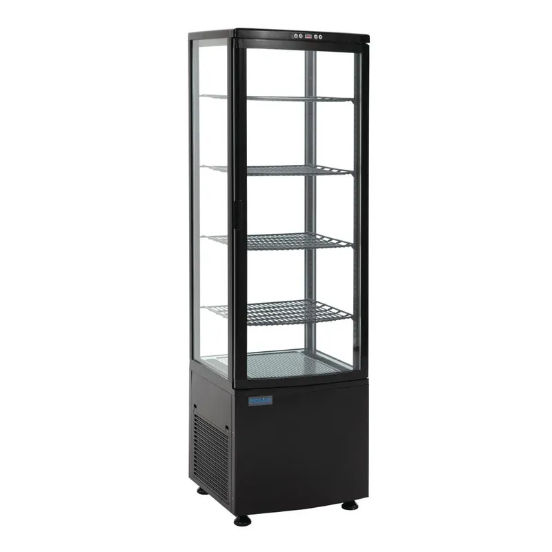 Polar C-Serie Energiezuinige Koelkast met Gebogen Deur Zwart 235Ltr Hete Deal