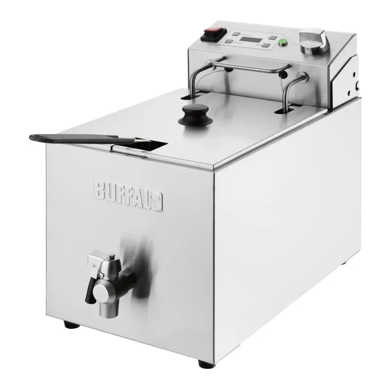 Buffalo Enkele Elektrische Friteuse Met Timer 8Ltr Express Levering