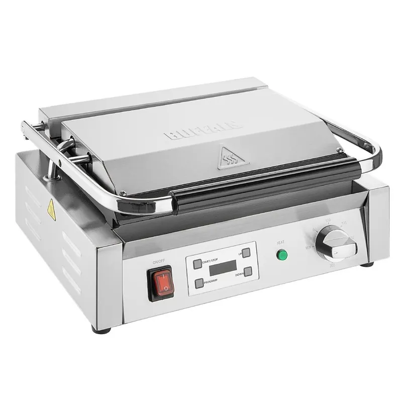 Finale Uitverkoop Buffalo Extra Large Contact Grill Geribbeld & Vlakke Plaat