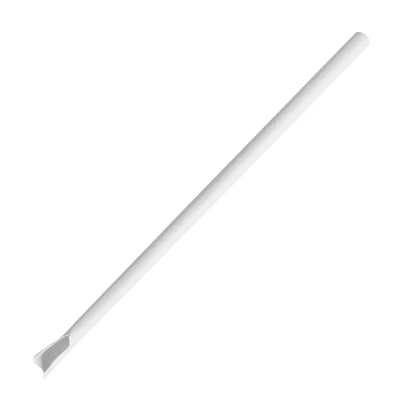 Fiesta Composteerbare Papieren Lepelrietje Wit 210x8mm (Verpakking Van 250) Voordeelprijs