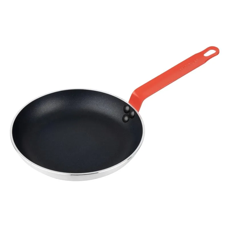 Hygiplas Aluminium Anti-aanbak Teflon Platinum Plus Koekenpan met Rode Handgreep 24cm Dagaanbieding
