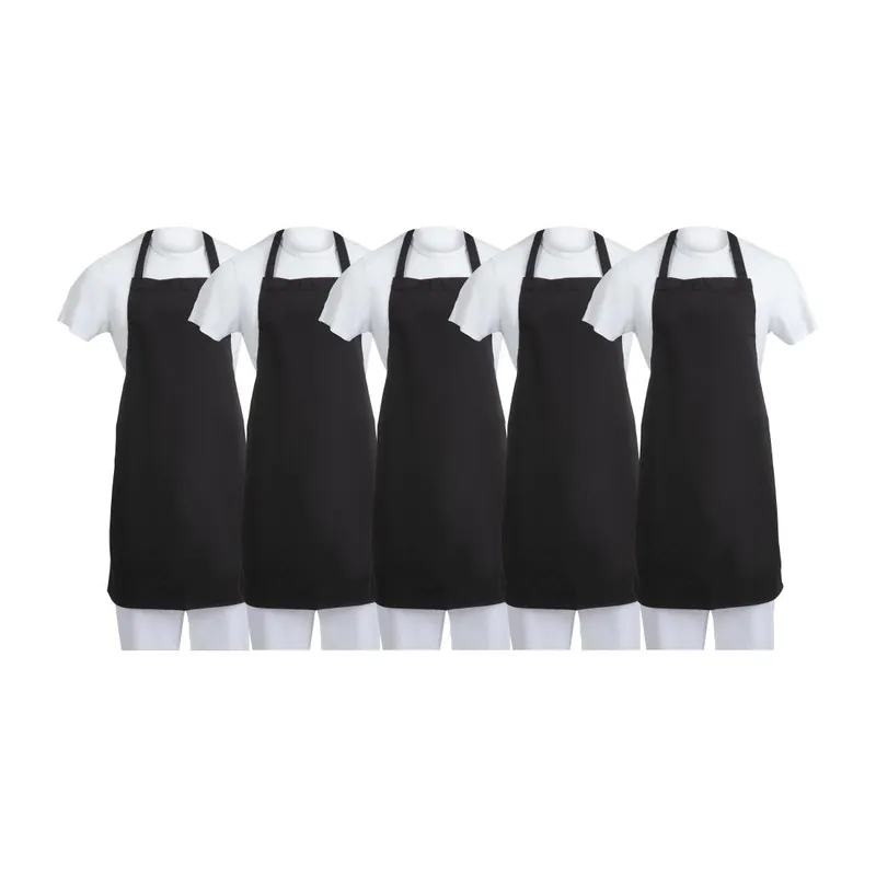 Dagaanbieding Whites Schort Polykatoen Zwart (5 stuks)