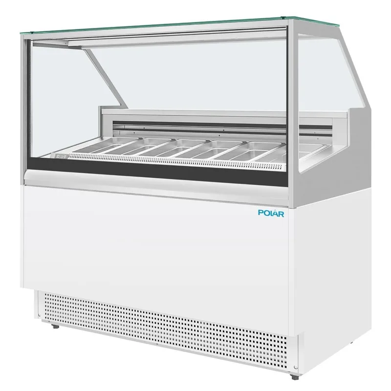 Snelle Levering Polar U-Series 6-Pan IJs Vitrine Kast Vriezer