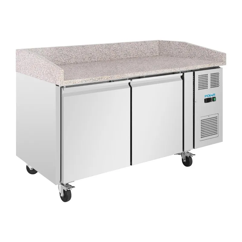 Polar U-Series Dubbele Deur Pizza Werkbank met Granieten Blad 428Ltr Goedkoop
