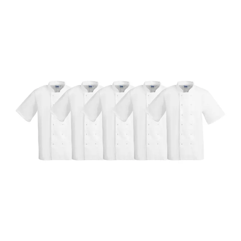 Whites Boston Unisex Koksbuis Wit S (5 stuks) Gecertificeerd