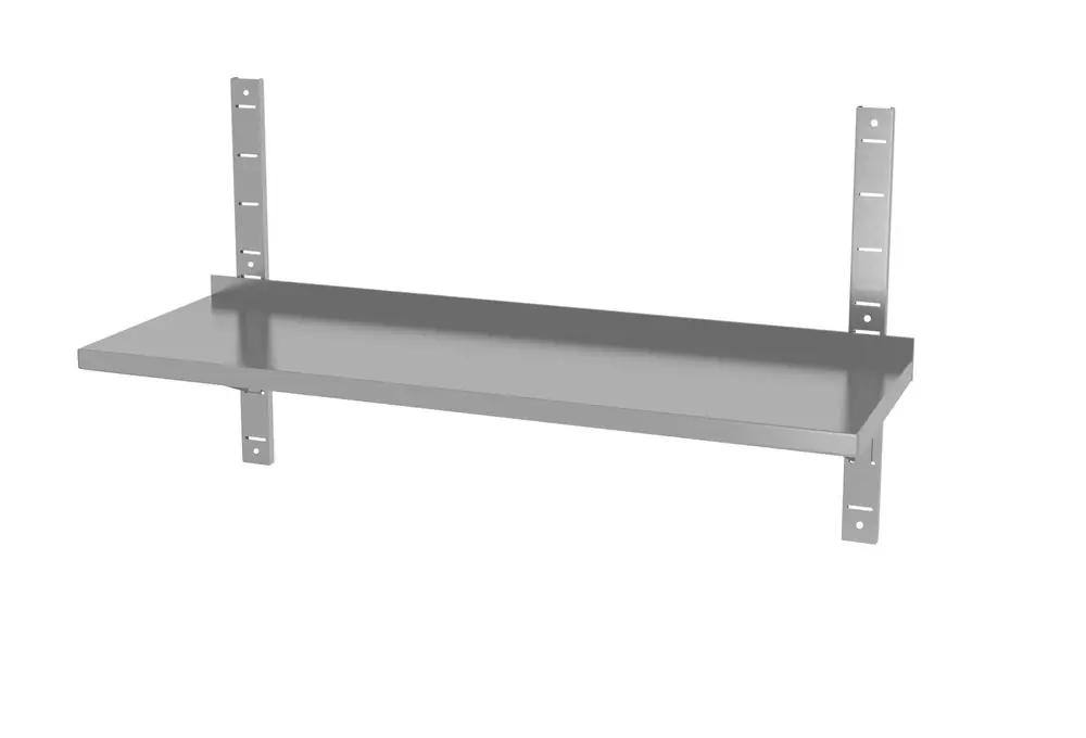 Verstelbare enkele wandplank met 2 beugels - 3 st. - 1200x300x(H)600mm Tijdelijk Beschikbaar
