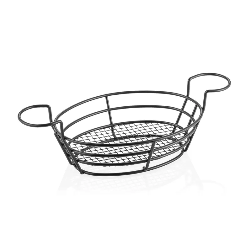 Bestseller Kippenvleugelmand - 37,5 x 20 x 7,5 cm - zwart gepoedercoat - metaal